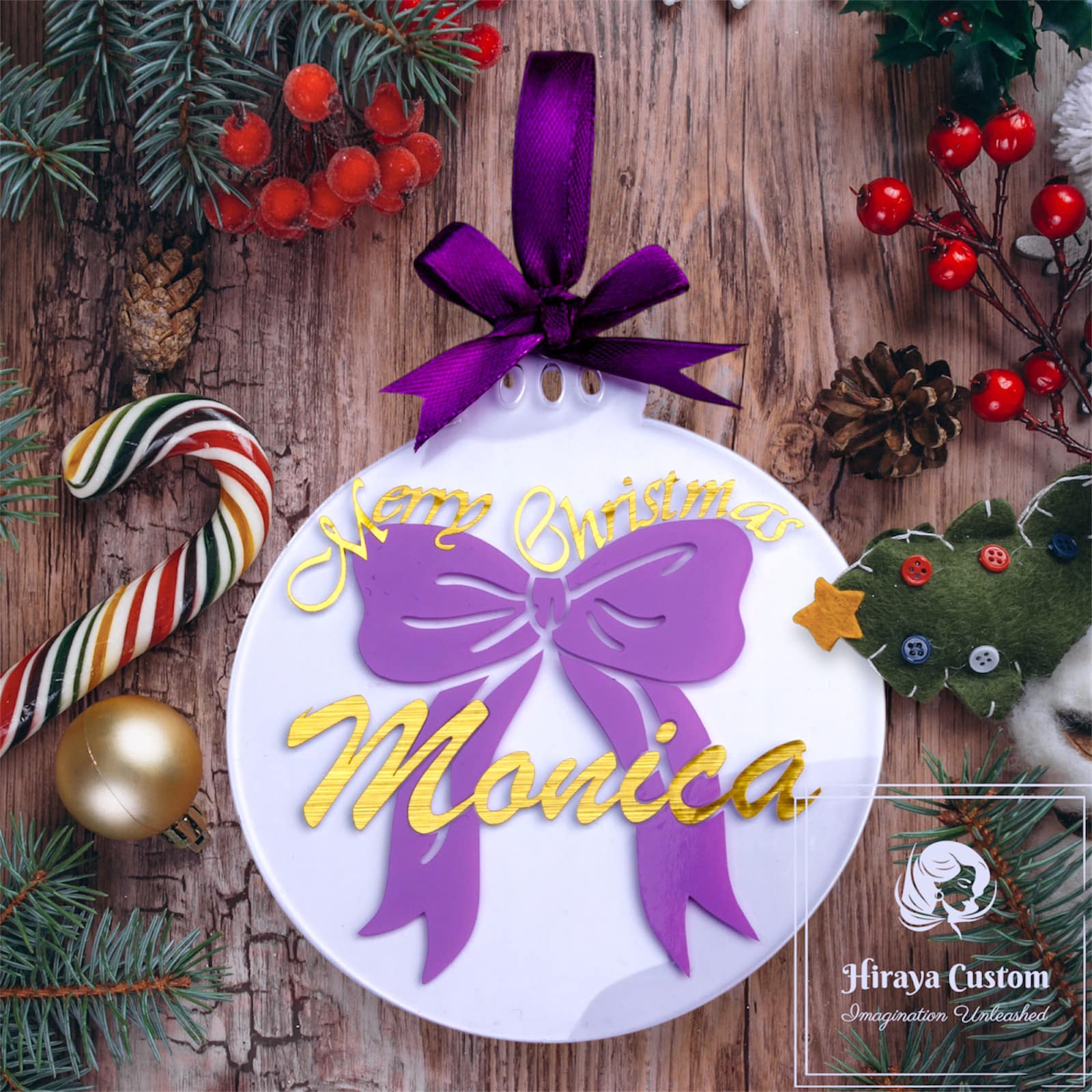 Custom Flat Acrylic Ornament - Image 3