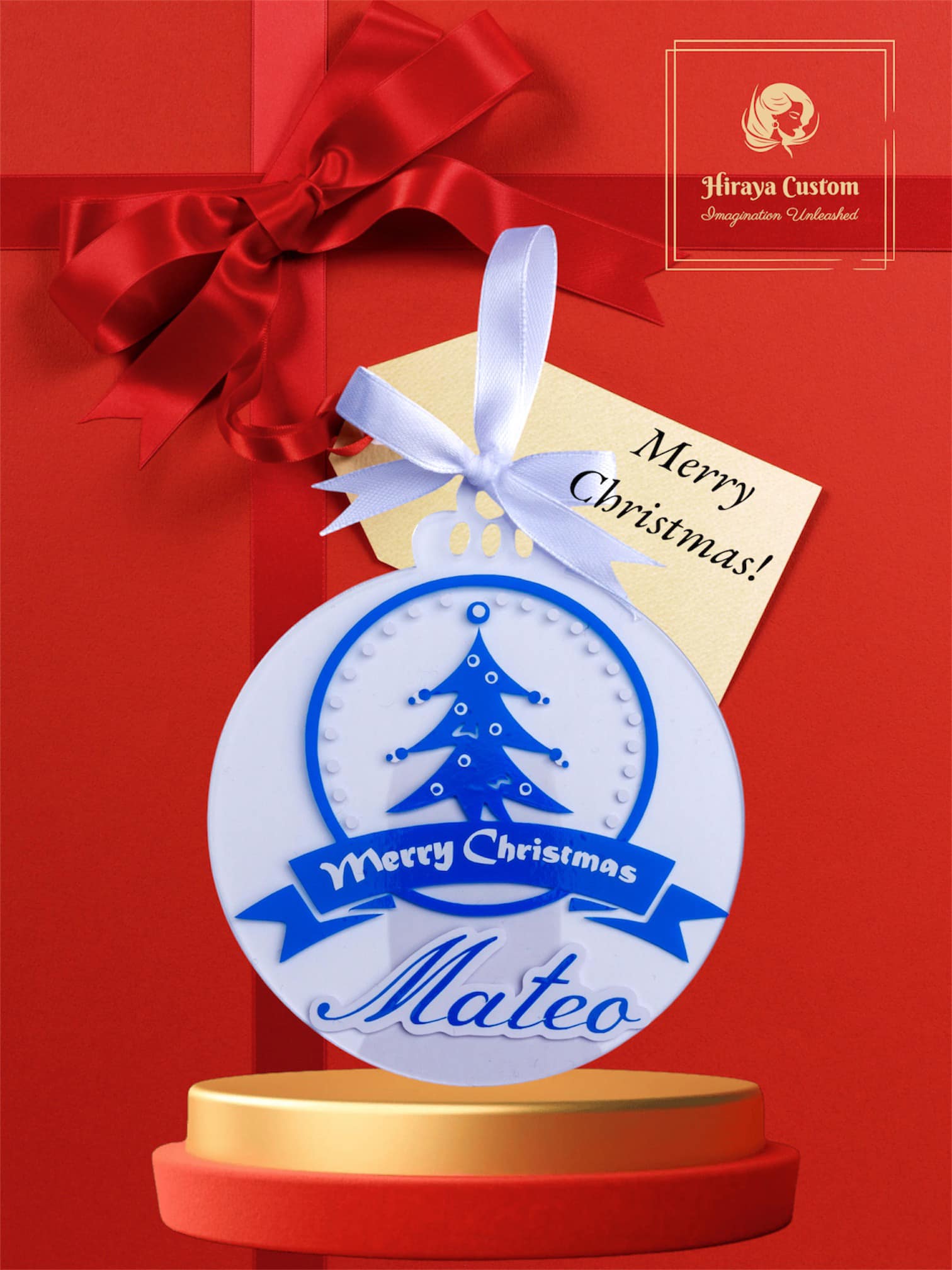 Custom Flat Acrylic Ornament - Image 2