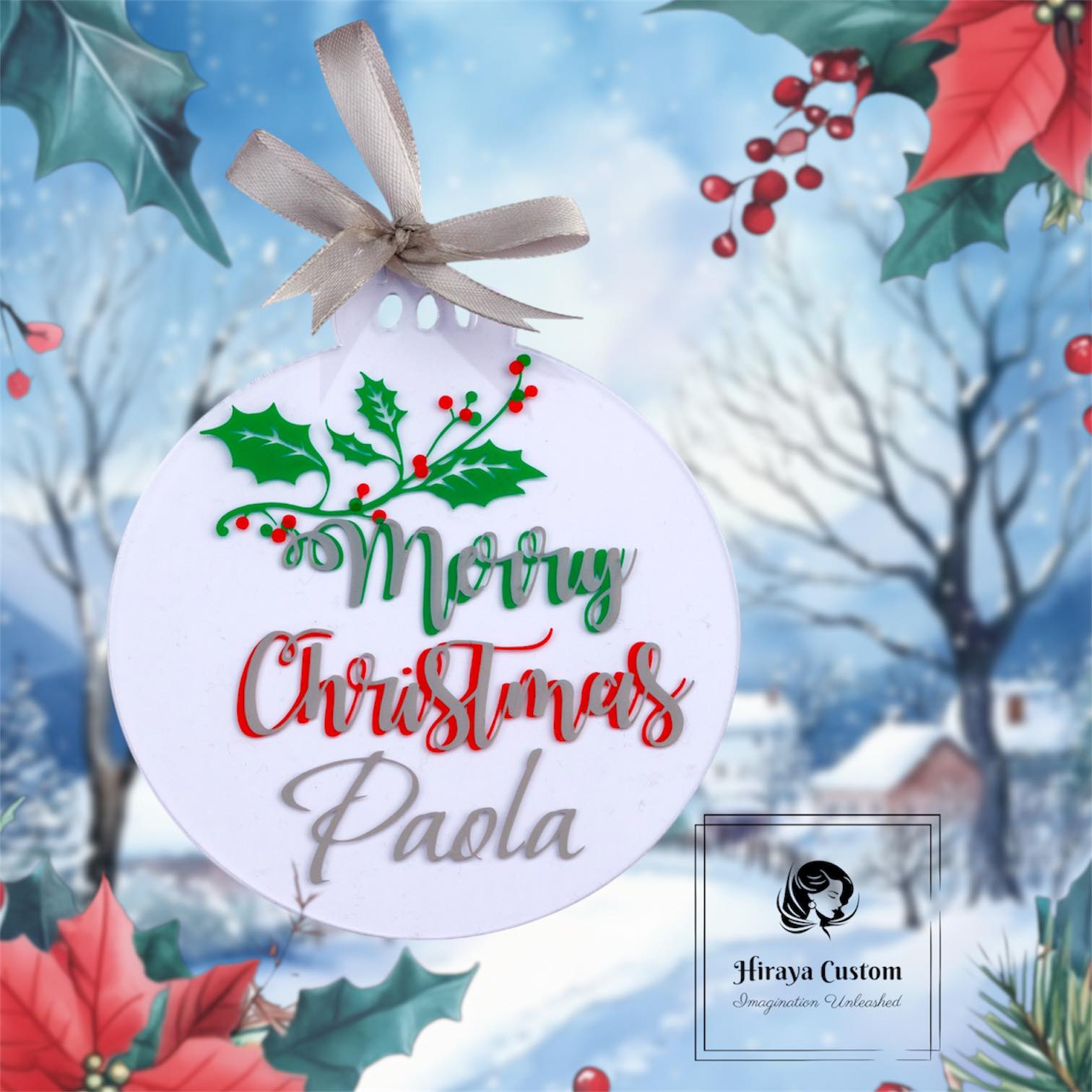 Custom Flat Acrylic Ornament - Image 4