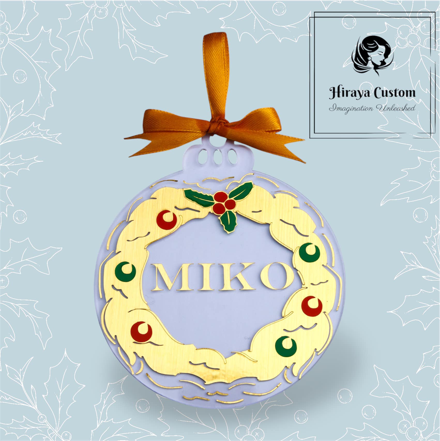 Custom Flat Acrylic Ornament