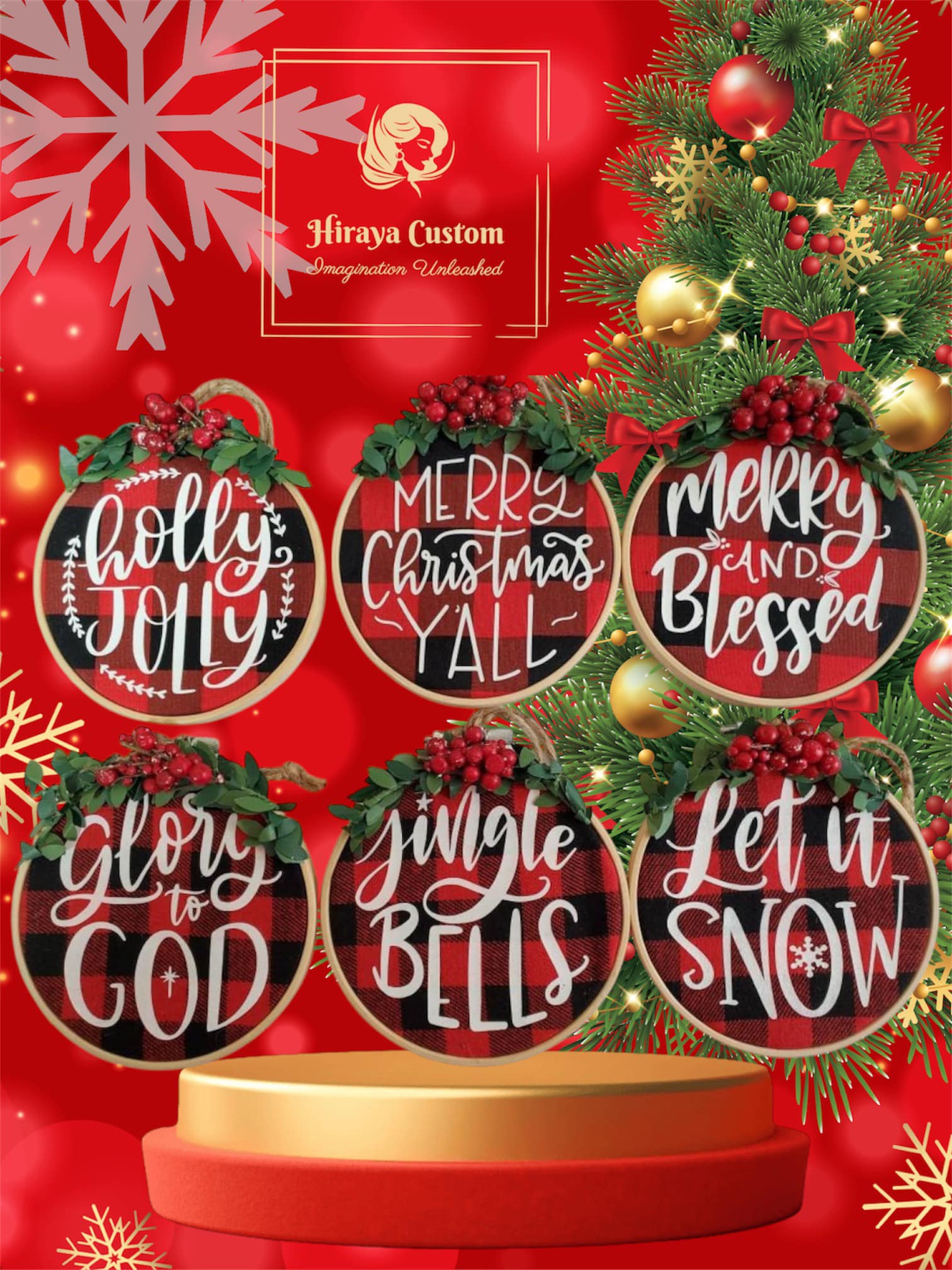 Custom Flat Acrylic Ornament - Image 12